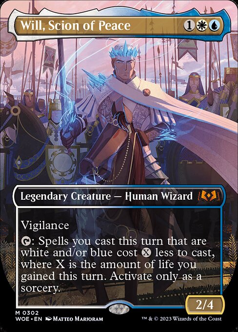 MTG Will, Scion of Peace WOE 302 Borderless Nonfoil