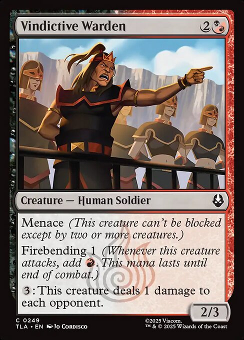 MTG Vindictive Warden TLA 249 Regular Foil