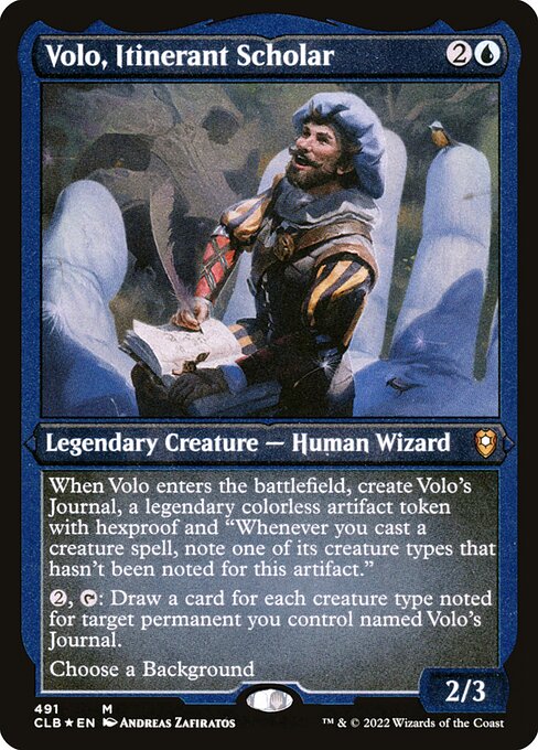 MTG Volo, Itinerant Scholar CLB 491 Foil Etched Frame Etched