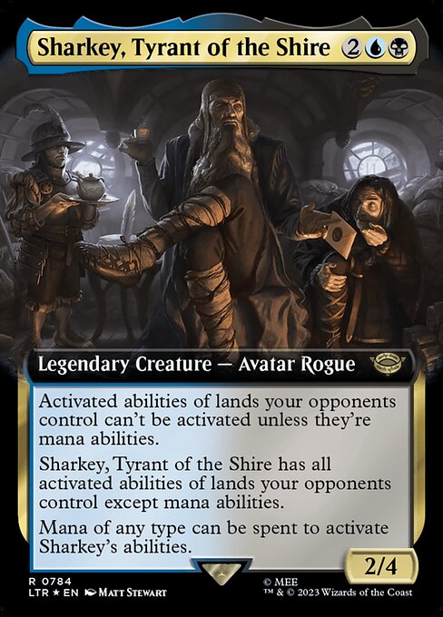 MTG Sharkey, Tyrant of the Shire LTR 784 Extended Art Surge Foil