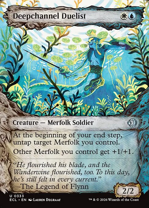 MTG Deepchannel Duelist ECL 333 Borderless Foil