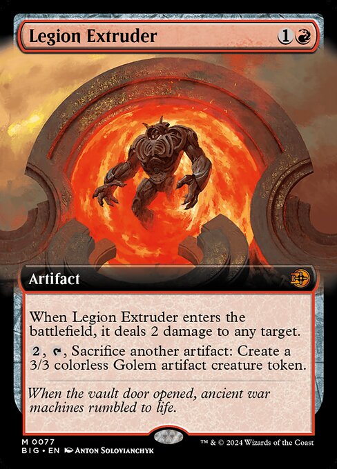 MTG Legion Extruder BIG 077 Extended Art Foil