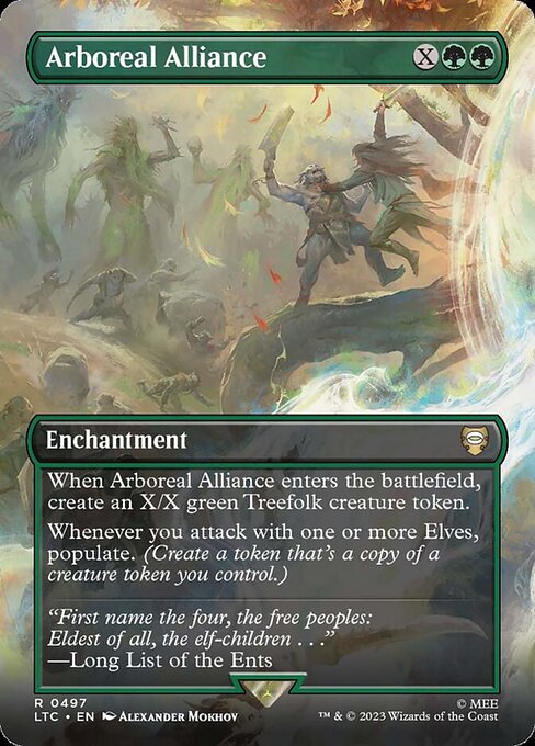 MTG Arboreal Alliance LTC 497 Showcase Ring Nonfoil