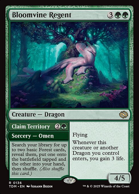 MTG Bloomvine Regent // Claim Territory TDM 136 Regular Nonfoil
