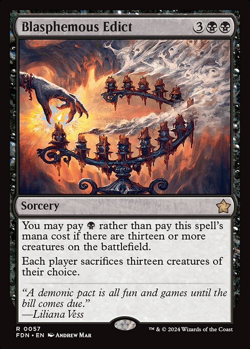 MTG Blasphemous Edict FDN 057 Regular Foil