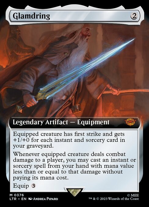 MTG Glamdring LTR 376 Extended Art Nonfoil