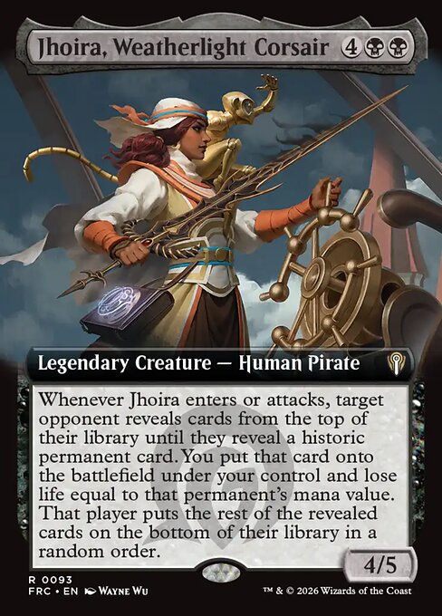 MTG Jhoira, Weatherlight Corsair FRC 093 Extended Art Nonfoil front