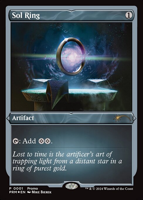 MTG Sol Ring PFDN 001 Buy-a-Box Promo Double Rainbow Foil