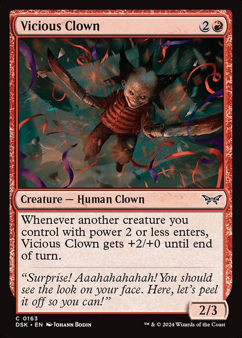 MTG Vicious Clown DSK 163 Regular Foil