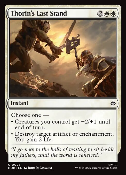 MTG Thorin's Last Stand HOB 028 Regular Foil