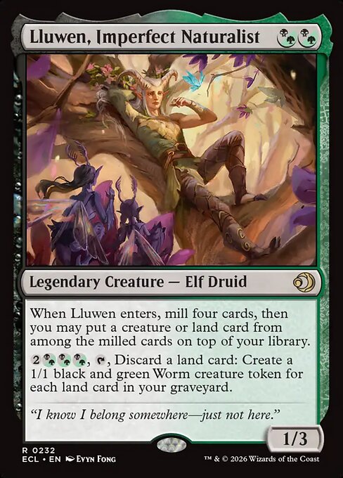 MTG Lluwen, Imperfect Naturalist ECL 232 Regular Foil