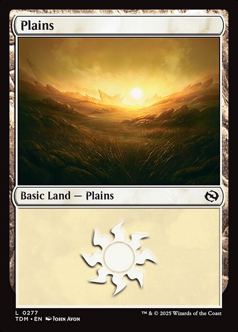 MTG Plains TDM 277 Regular Foil