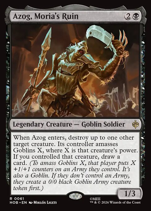 MTG Azog, Moria's Ruin HOB 061 Regular Foil