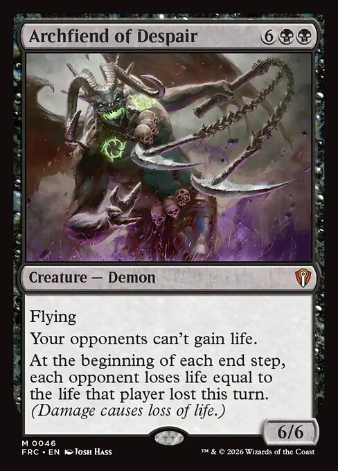MTG Archfiend of Despair FRC 046 Standard Nonfoil front