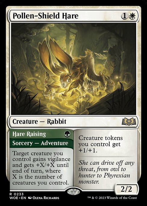 MTG Pollen-Shield Hare // Hare Raising WOE 233 Regular Nonfoil