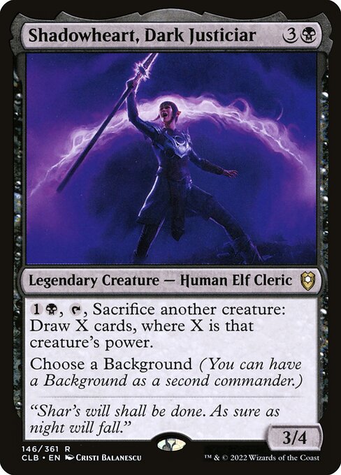 MTG Shadowheart, Dark Justiciar CLB 146 Regular Nonfoil
