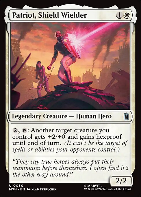 MTG Patriot, Shield Wielder MSH 030 Regular Foil