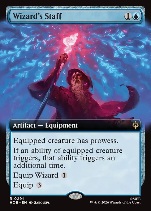 MTG Wizard's Staff HOB 294 Alternate Art Foil