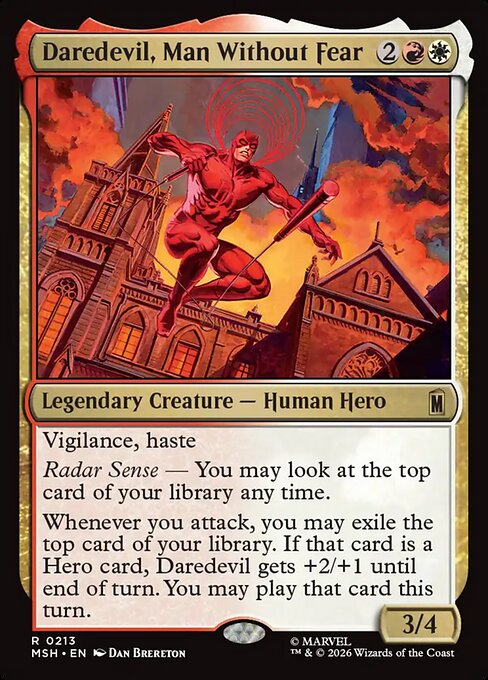 MTG Daredevil, Man Without Fear MSH 213 Regular Nonfoil