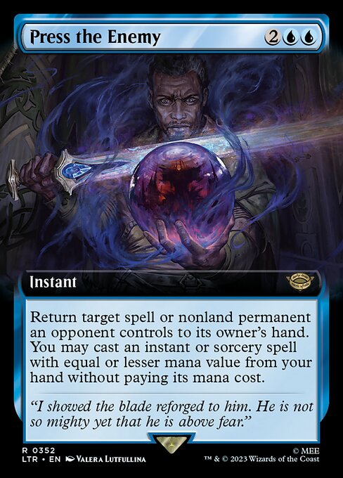 MTG Press the Enemy LTR 352 Extended Art Nonfoil