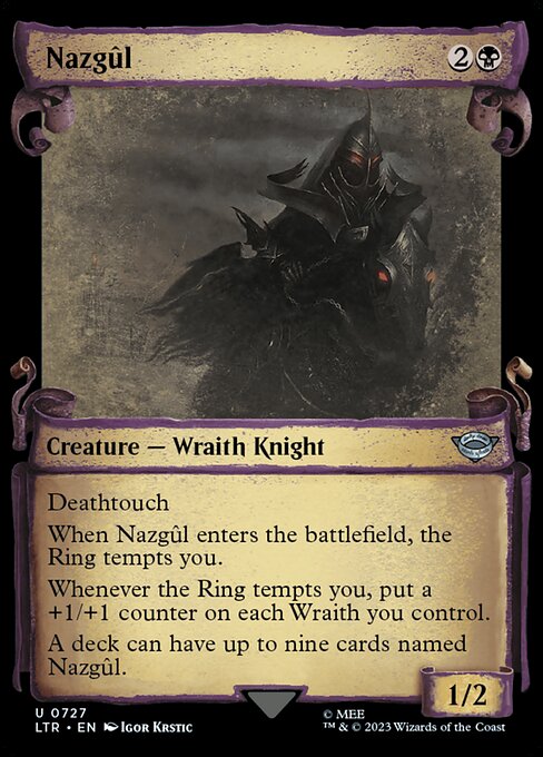 MTG Nazgûl LTR 727 Showcase Scrolls of Middle-earth Silver Foil