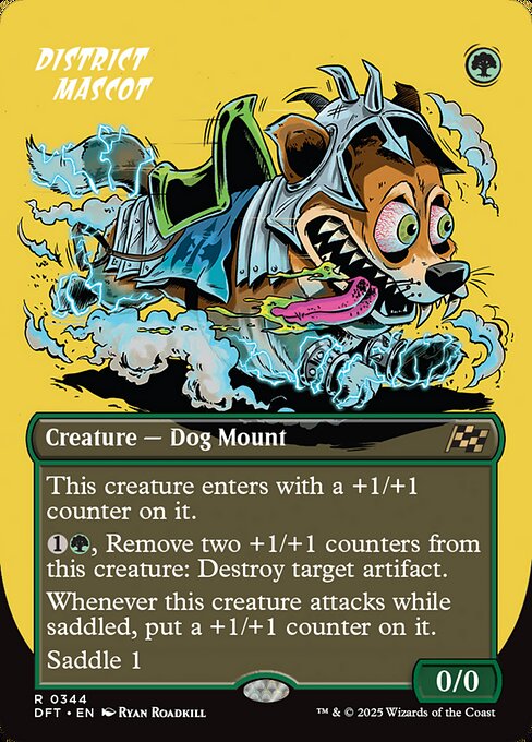 MTG District Mascot DFT 344 Borderless Rude Rider Foil
