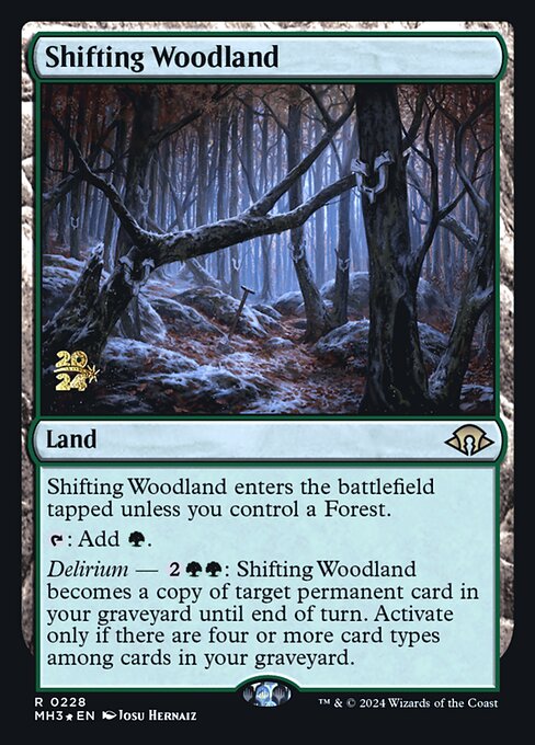 MTG Shifting Woodland PMH3 228s Prerelease Foil