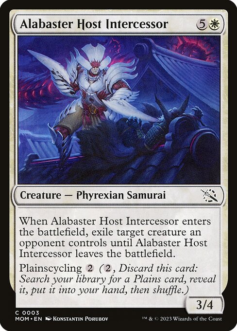 MTG Alabaster Host Intercessor MOM 003 Regular Foil