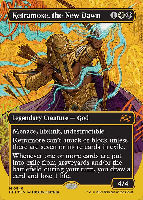 MTG Ketramose, the New Dawn DFT 549 Borderless Graffiti Giant First-Place Foil