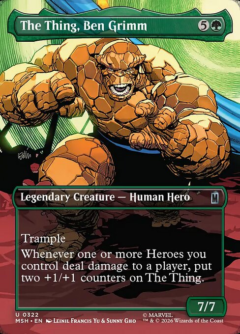 MTG The Thing, Ben Grimm MSH 322 Borderless Scene Foil
