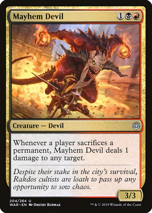 MTG Mayhem Devil WAR 204 Standard Nonfoil front