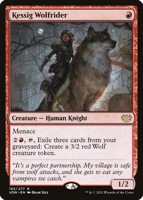 MTG Kessig Wolfrider VOW 165 Standard Nonfoil front