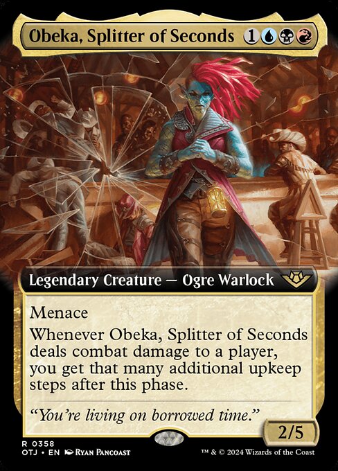 MTG Obeka, Splitter of Seconds OTJ 358 Extended Art Nonfoil