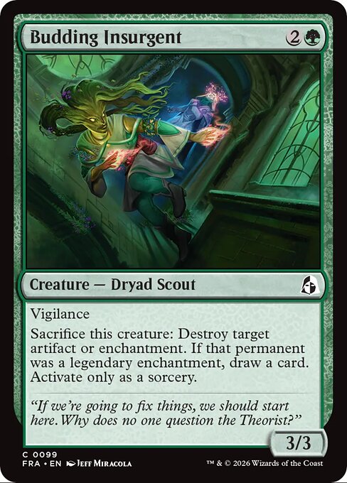 MTG Budding Insurgent FRA 099 Standard Foil front