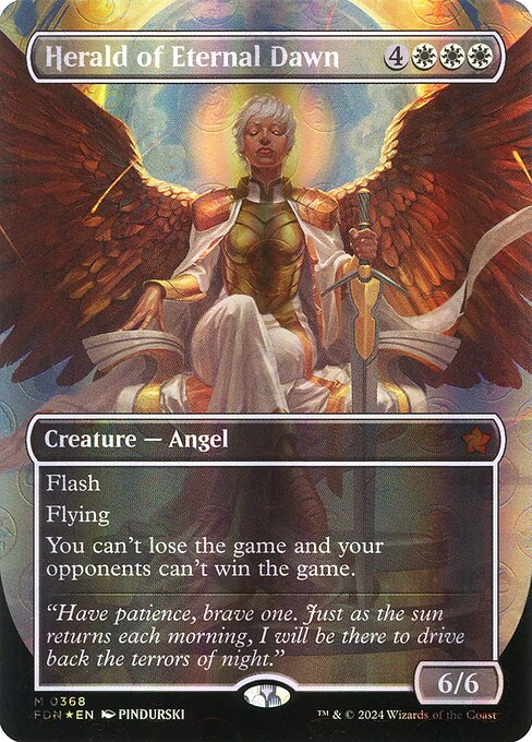 MTG Herald of Eternal Dawn FDN 368 Borderless Mana Foil