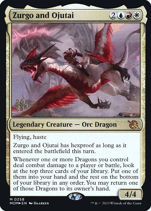 MTG Zurgo and Ojutai PMOM 258s Prerelease Foil
