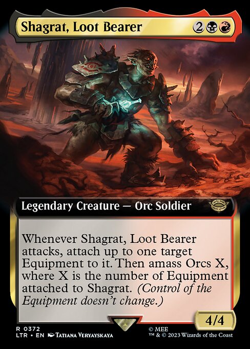 MTG Shagrat, Loot Bearer LTR 372 Extended Art Nonfoil