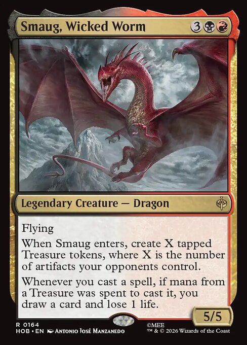MTG Smaug, Wicked Worm HOB 164 Regular Foil