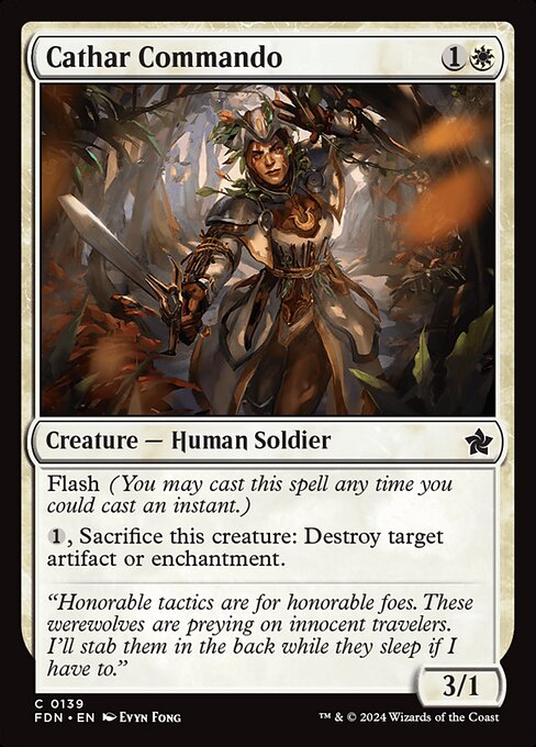 MTG Cathar Commando FDN 139 Regular Foil
