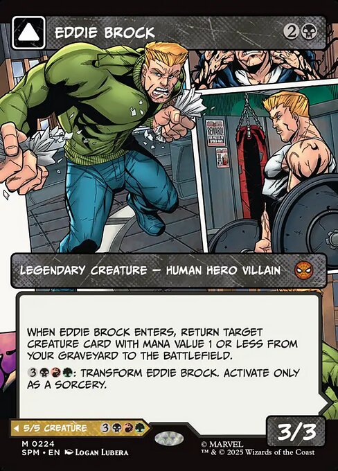MTG Eddie Brock // Venom, Lethal Protector SPM 224 Borderless Panel Nonfoil