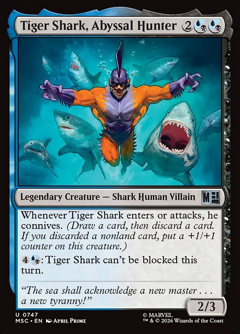 MTG Tiger Shark, Abyssal Hunter MSC 747 Regular Nonfoil