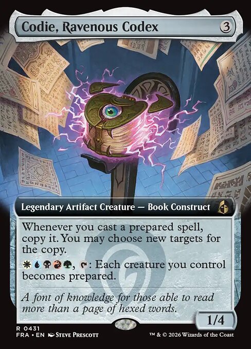 MTG Codie, Ravenous Codex FRA 431 Extended Art Nonfoil front