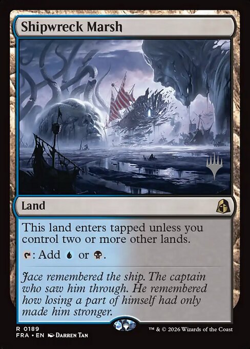 MTG Shipwreck Marsh PFRA 189P Promo Pack Foil front