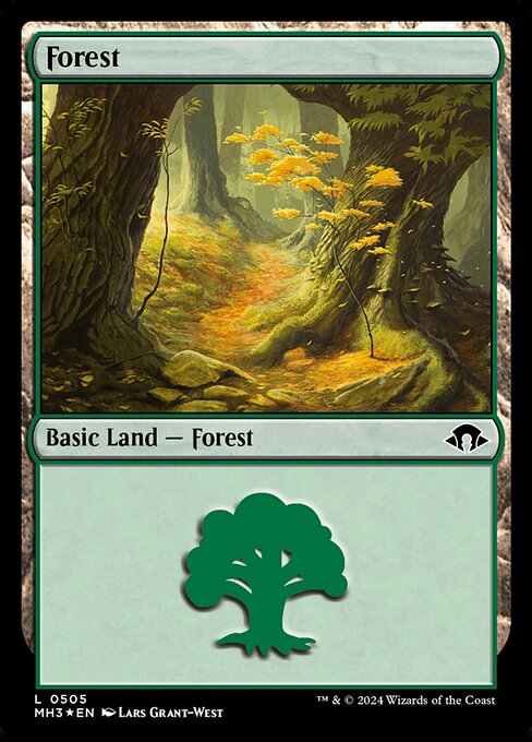MTG Forest MH3 505 Ripple Foil Ripple Foil