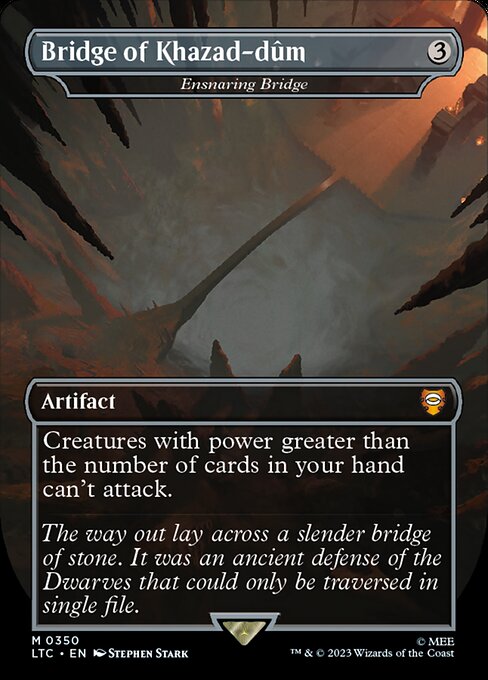 MTG Ensnaring Bridge LTC 350 Showcase Ring Nonfoil