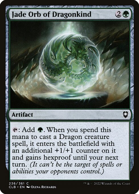 MTG Jade Orb of Dragonkind CLB 236 Regular Nonfoil