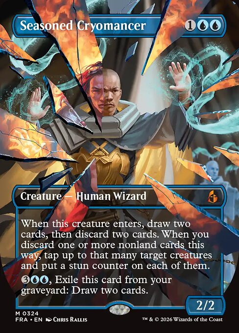 MTG Seasoned Cryomancer FRA 324 Shattered Mirror Nonfoil front