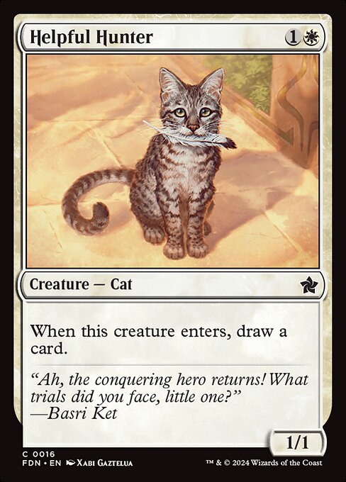 MTG Helpful Hunter FDN 016 Regular Foil