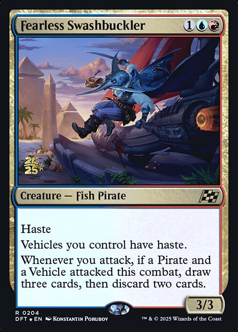 MTG Fearless Swashbuckler PDFT 204s Prerelease Foil
