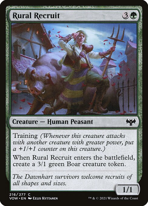 MTG Rural Recruit VOW 216 Standard Foil front